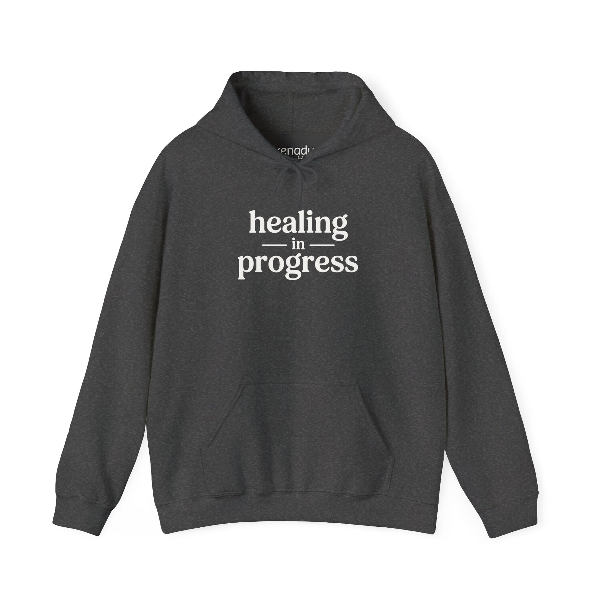 Healing in Progress Hoodie Dark Heather Grey Hoodie