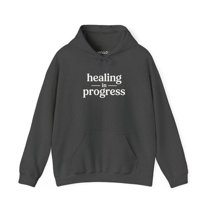 Healing in Progress Hoodie Dark Heather Grey Hoodie