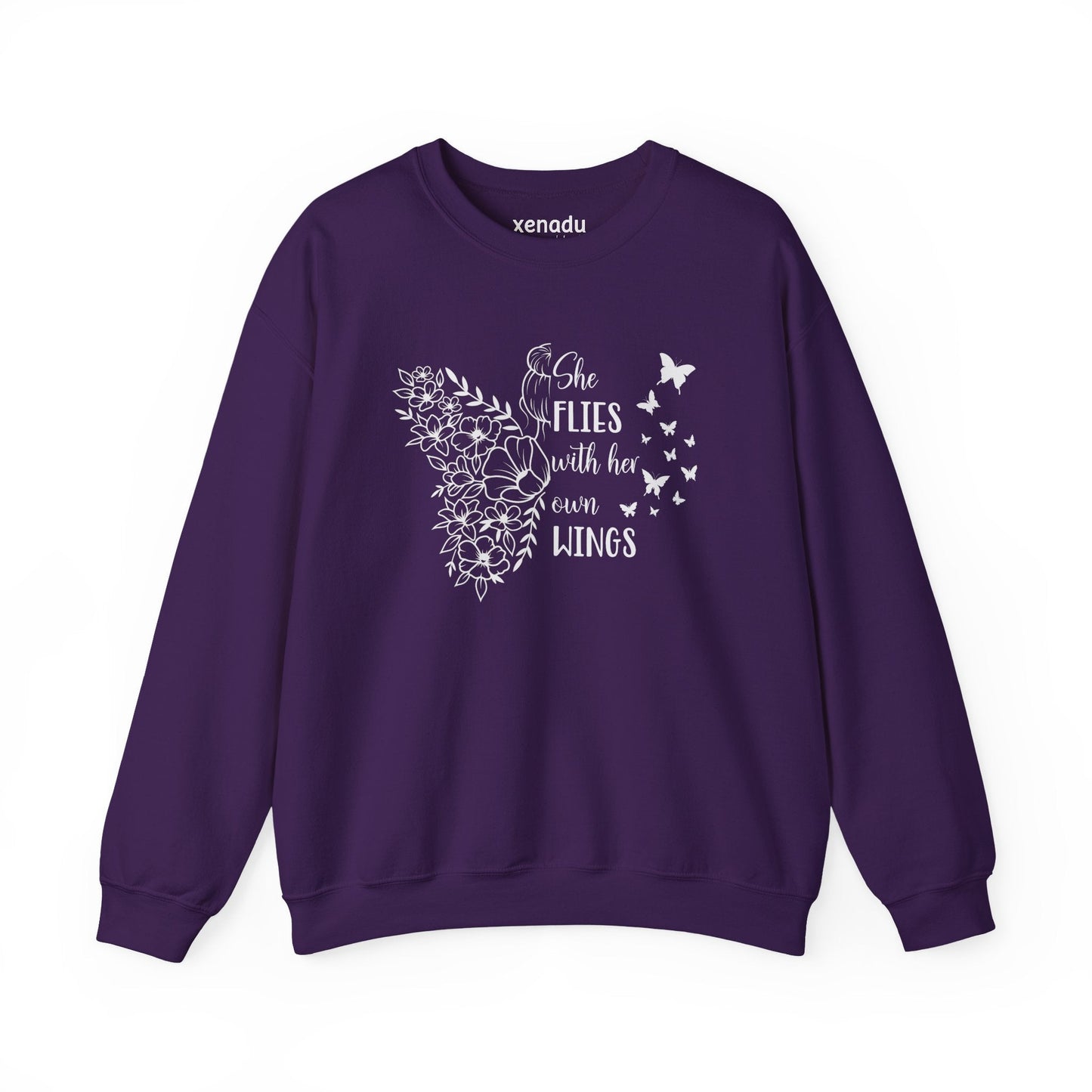 With Her Own Wings Sweatshirt Purple Sweatshirt