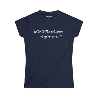 Listen to the Whispers Women's Tee Navy