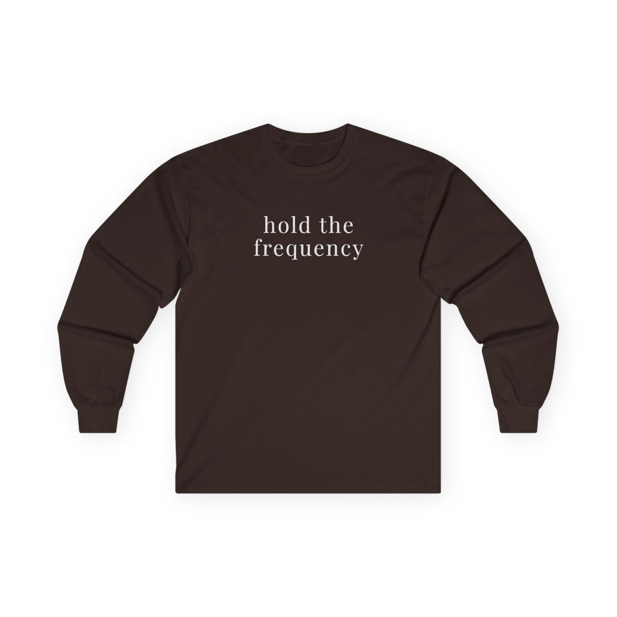 Hold Frequency Long Sleeve Tee Dark Chocolate