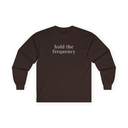 Hold Frequency Long Sleeve Tee Dark Chocolate