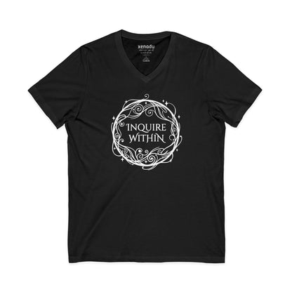 Inquire Within V-Neck Tee Black V-neck