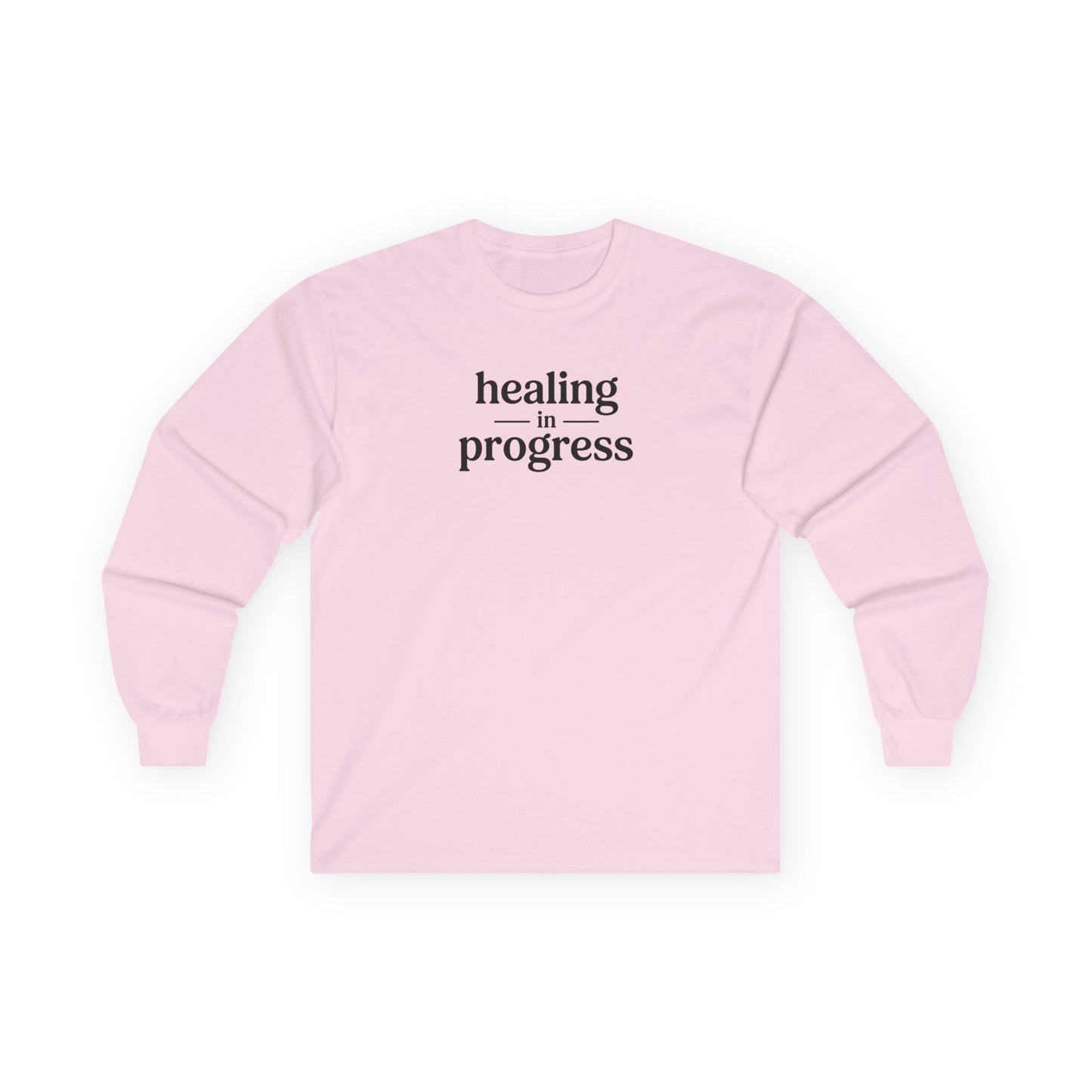 Healing in Progress Long Sleeve Tee Light Pink Long-sleeve
