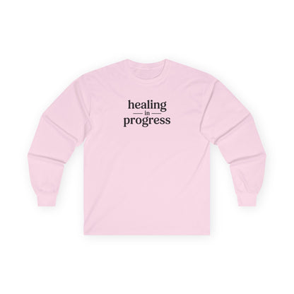 Healing in Progress Long Sleeve Tee Light Pink Long-sleeve