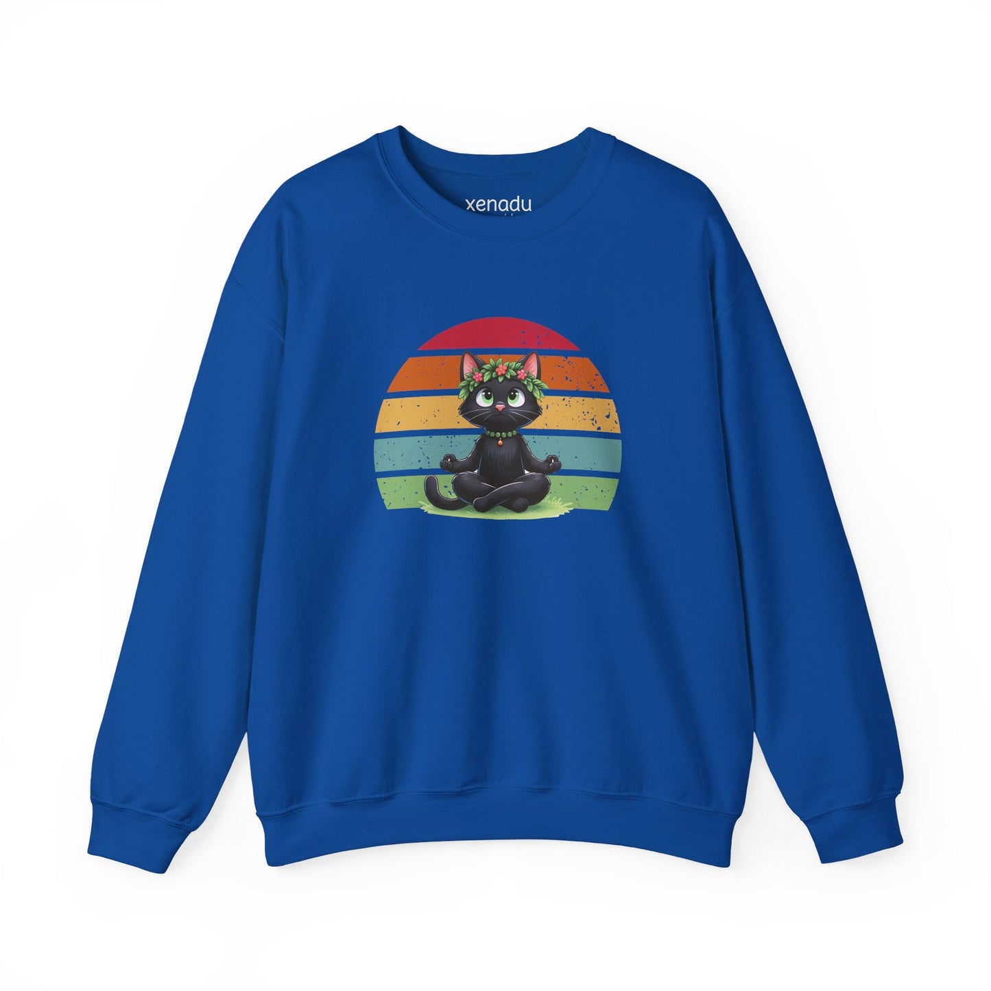 Kitty Sukhasana Sweatshirt Royal Blue Sweatshirt