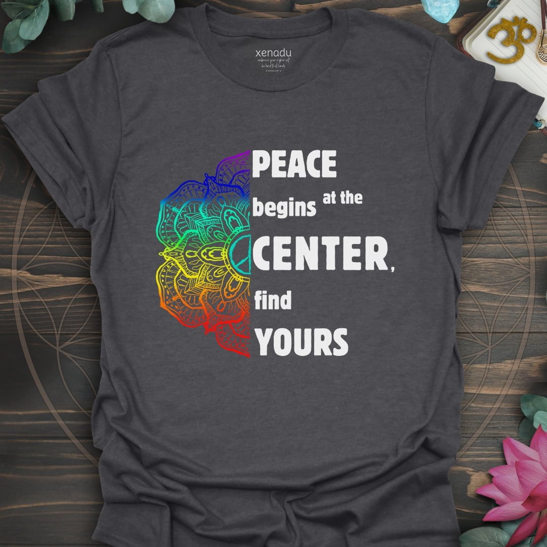 Peace Begins Tee Dark Heather Grey T-Shirt