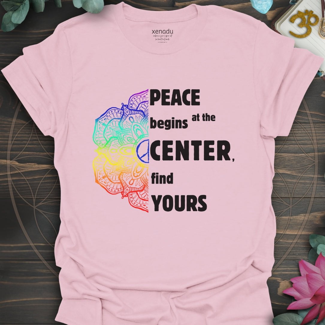 Peace Begins Tee Light Pink T-Shirt
