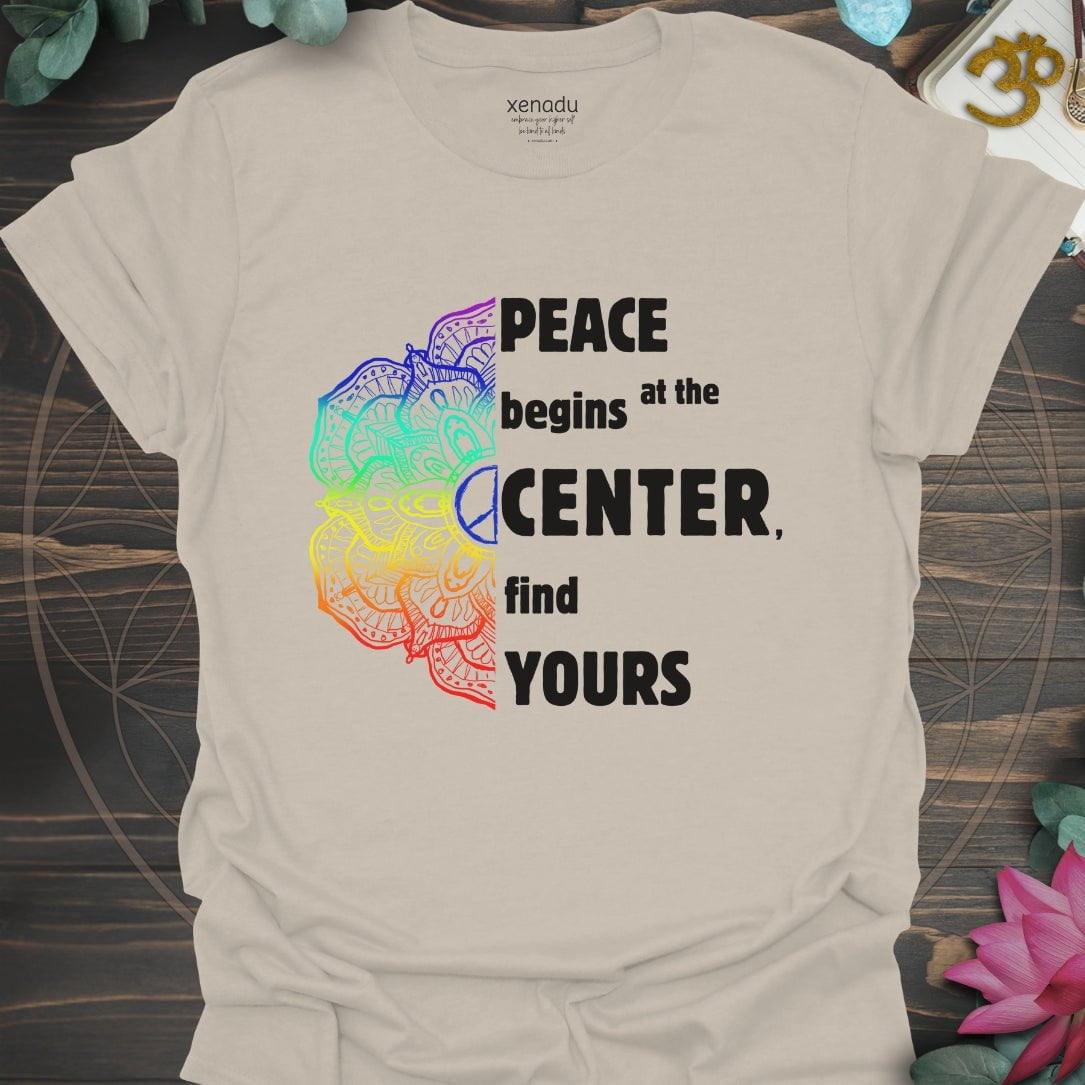 Peace Begins Tee Sand T-Shirt