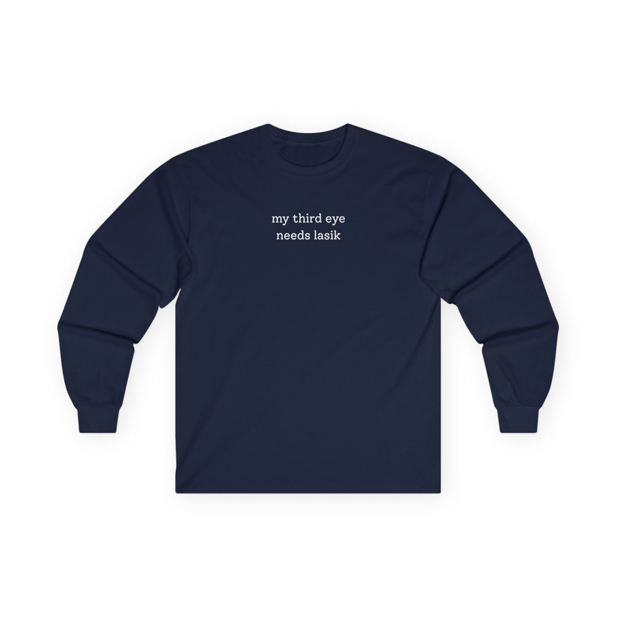 Third Eye Needs Lasik Long Sleeve Tee Navy Long-sleeve