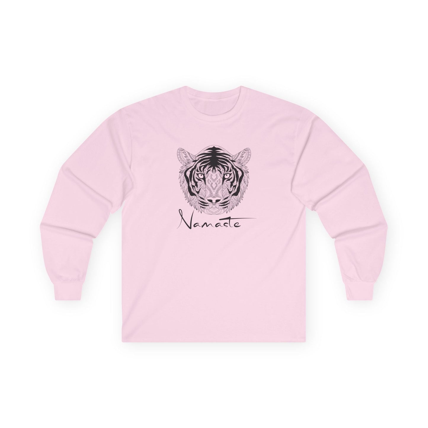Namaste Tiger Long Sleeve Tee Light Pink Long-sleeve