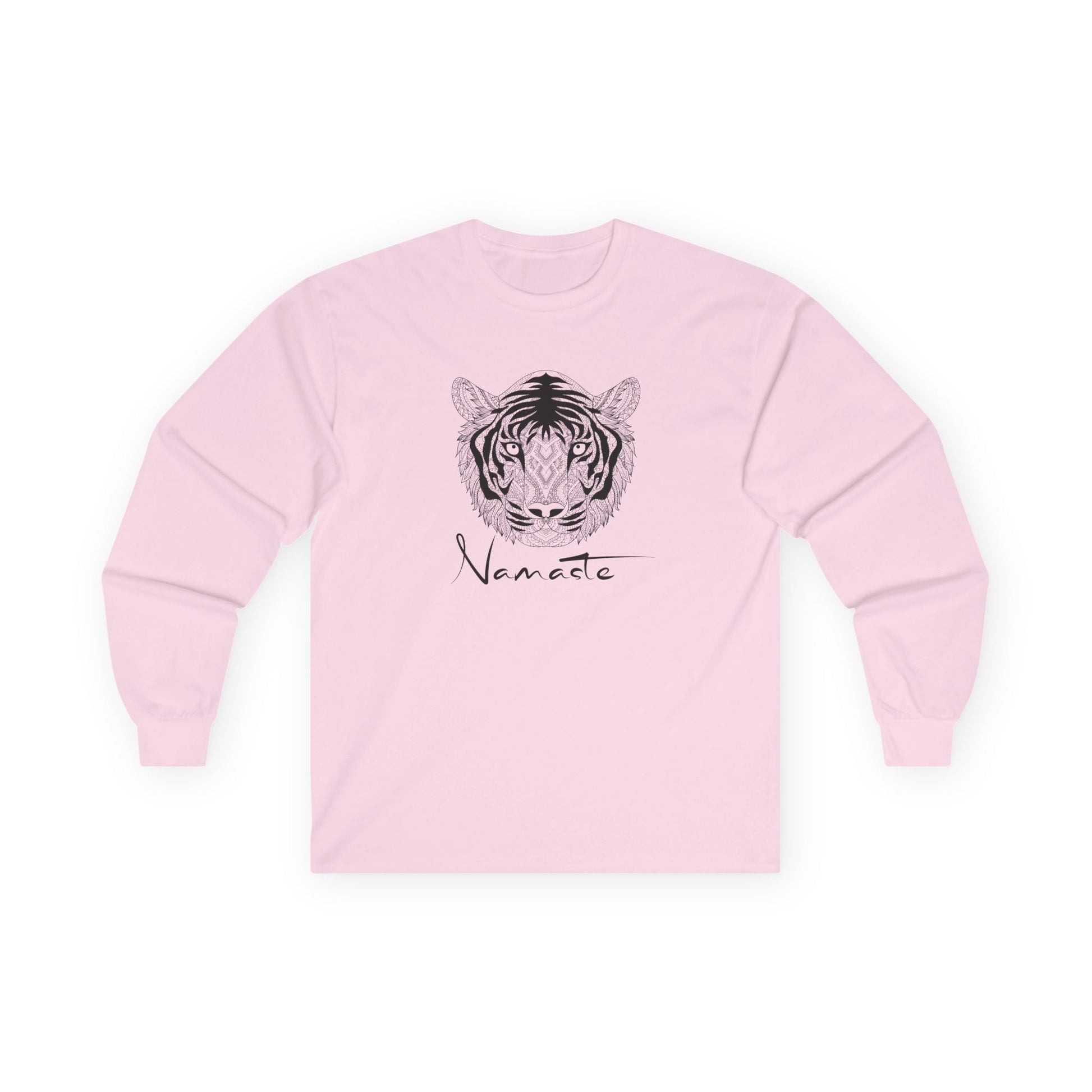 Namaste Tiger Long Sleeve Tee Light Pink Long-sleeve