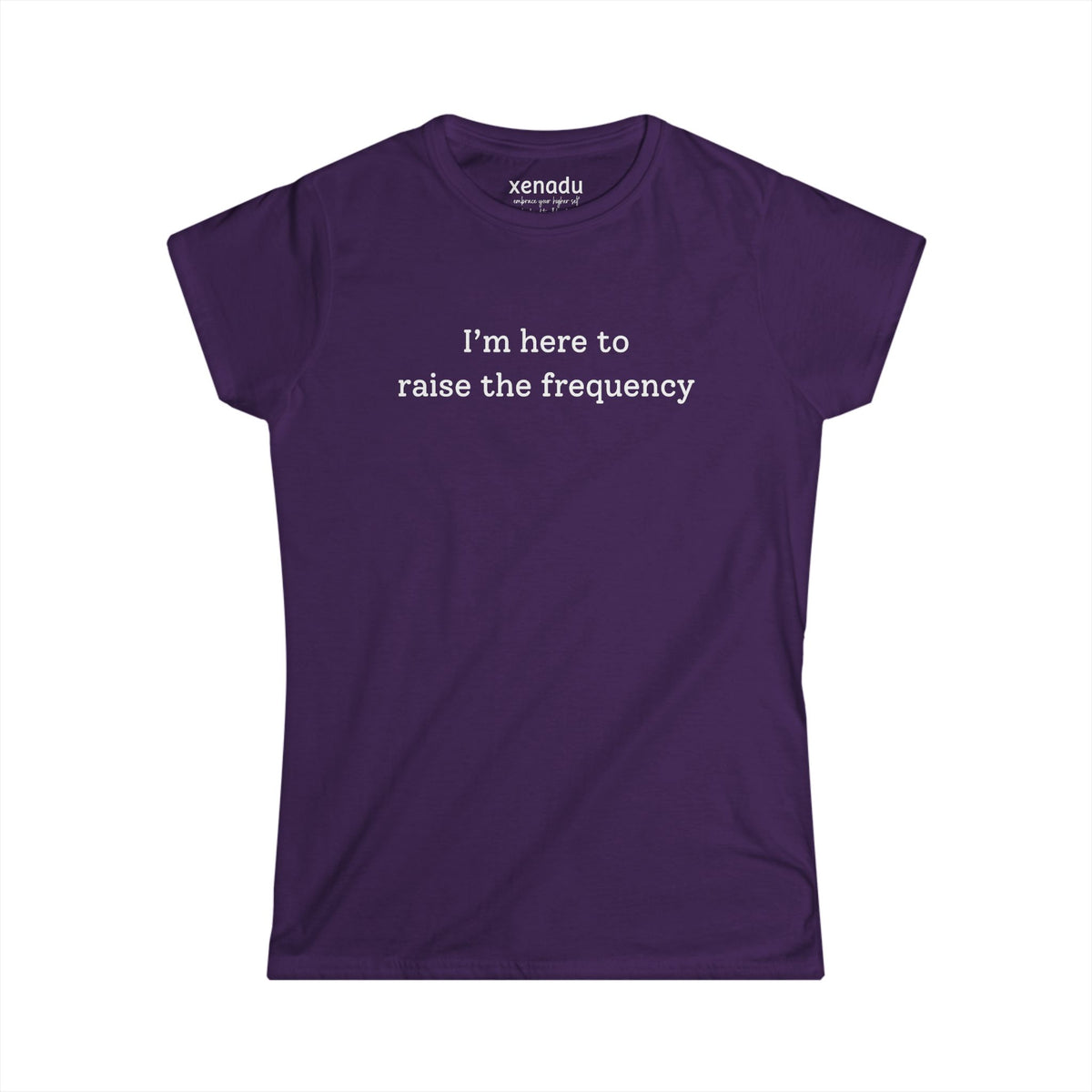 Here to Raise the Frequency Women's Tee Purple