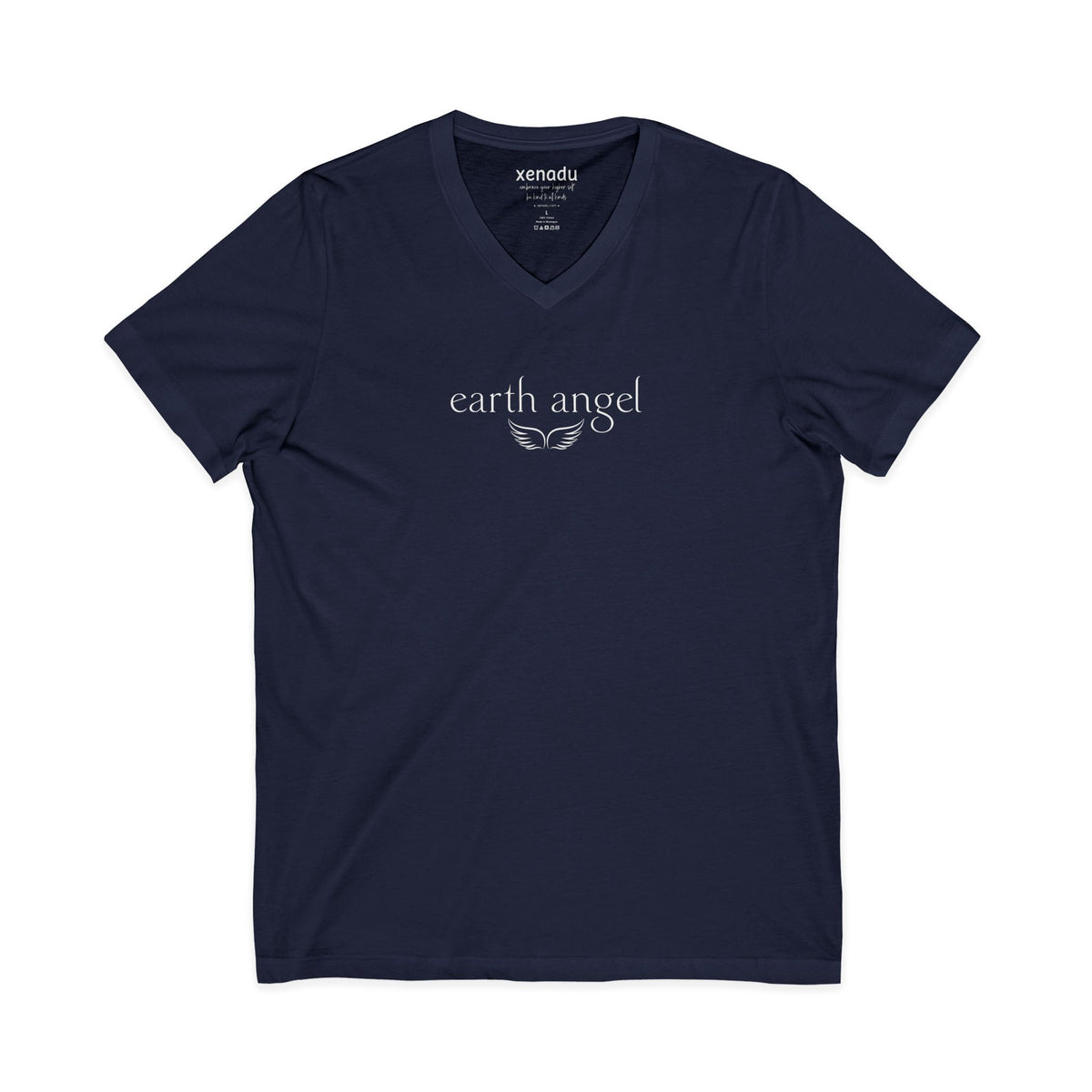 Earth Angel V-Neck Tee Navy V-neck