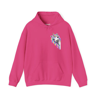 Peeking Unicorn Hoodie Heliconia Hoodie