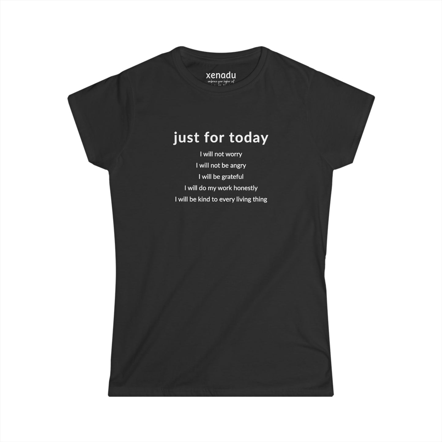 Just For Today I Will Women's Tee Black