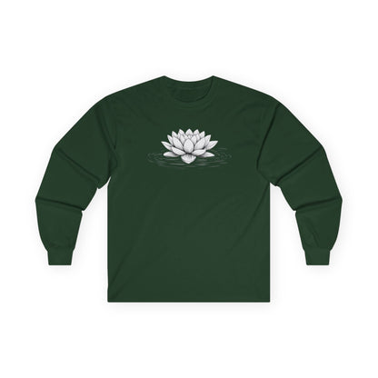 Floating Lotus Long Sleeve Tee Forest Green Long-sleeve