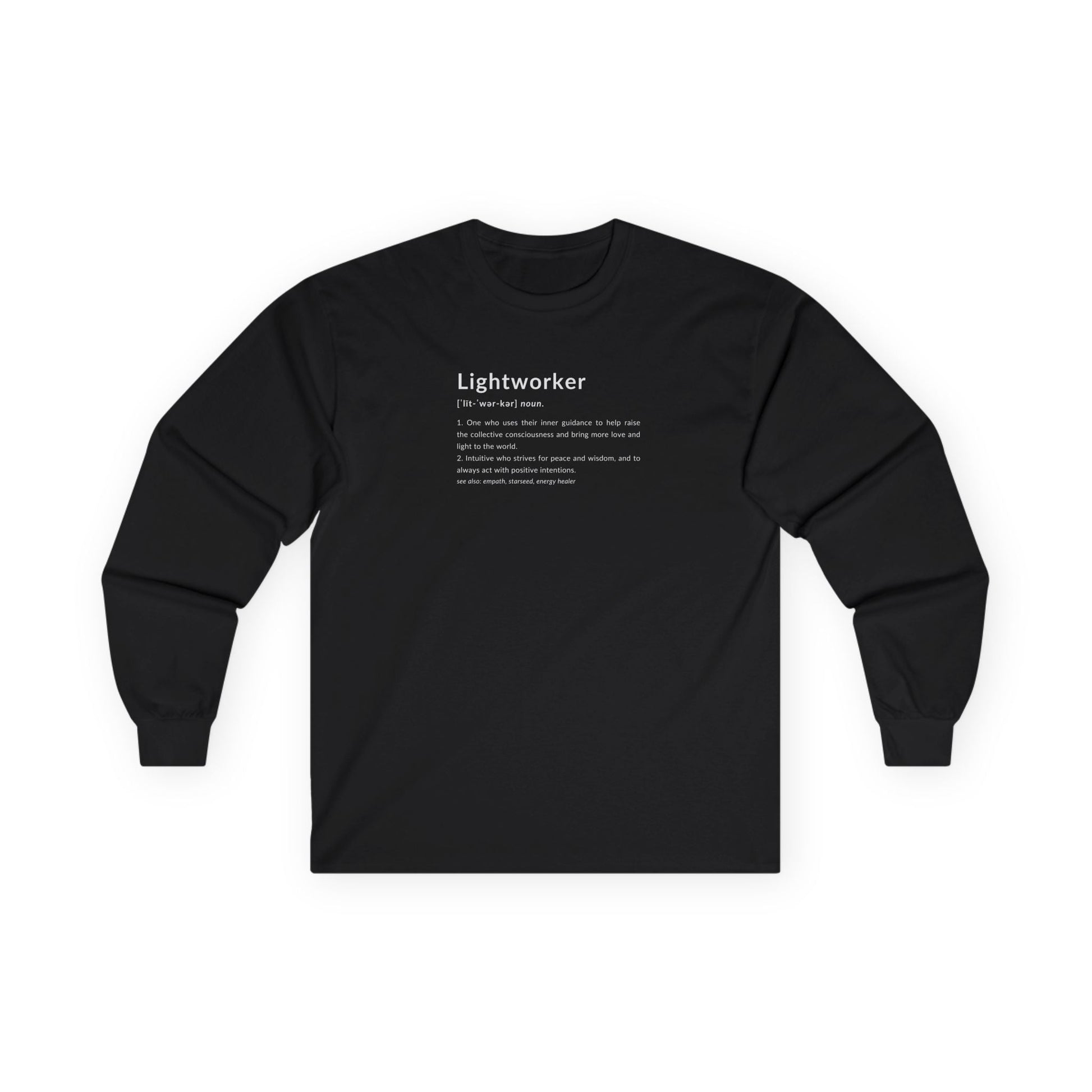 Lightworker Definition Long Sleeve Tee Black Long-sleeve