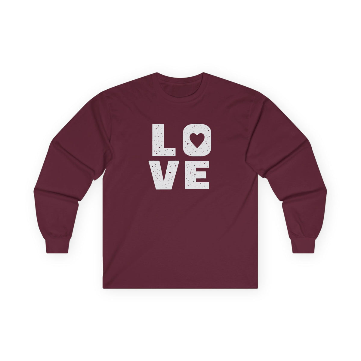 Big Love Long Sleeve Tee Maroon Long-sleeve