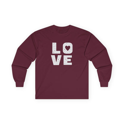 Big Love Long Sleeve Tee Maroon Long-sleeve