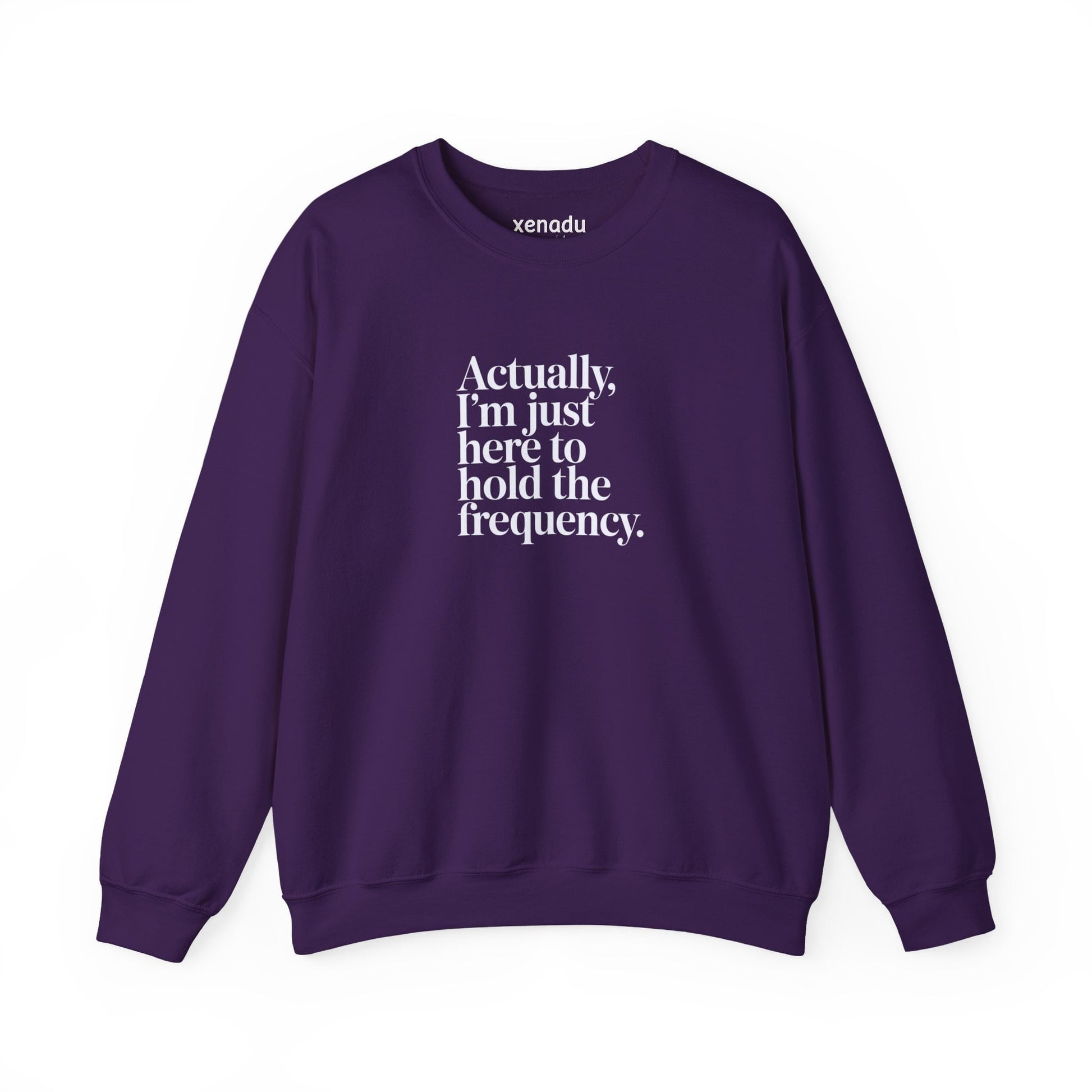 Hold the Frequency Sweatshirt Purple Sweatshirt