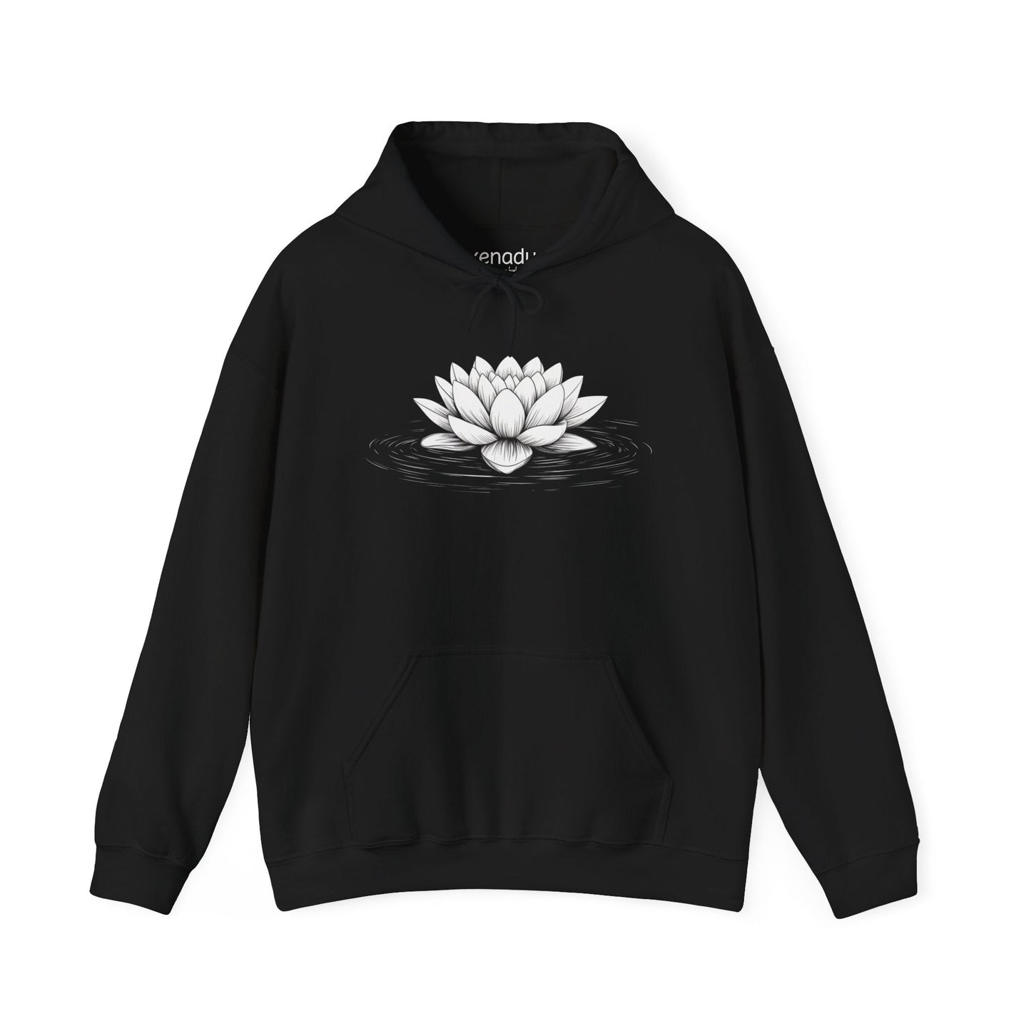 Floating Lotus Hoodie Black Hoodie