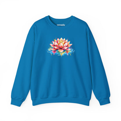 Watercolor Lotus Sweatshirt Sapphire Sweatshirt