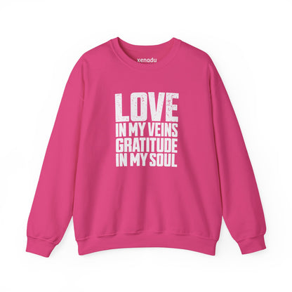 Love In My Veins Sweatshirt Heliconia Sweatshirt
