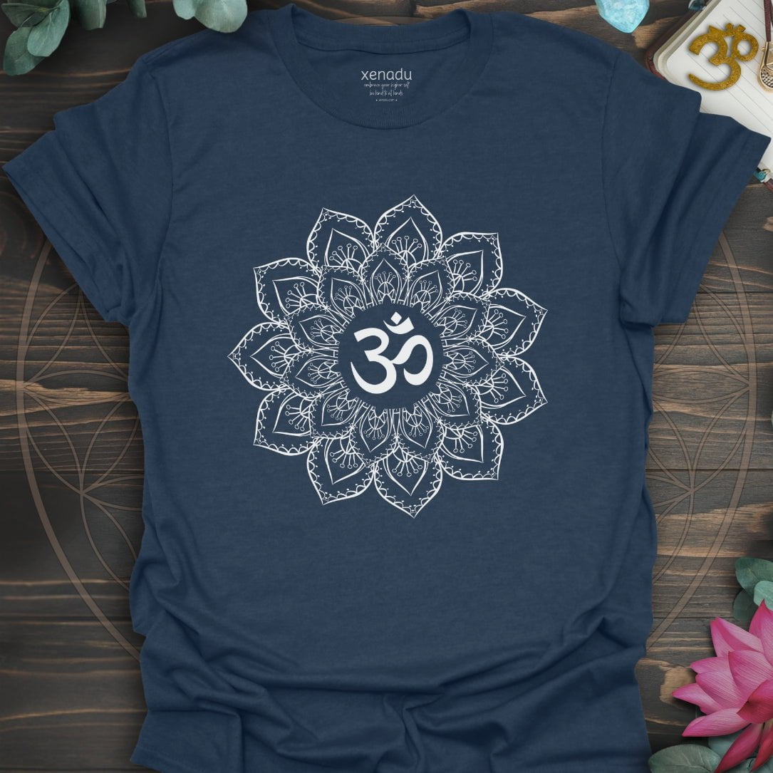 Om Mandala Tee Heather Navy T-Shirt