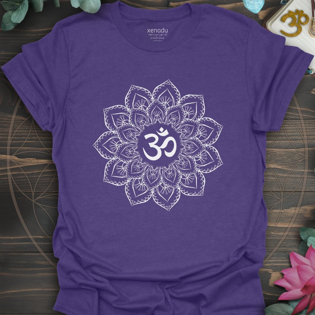 Om Mandala Tee Heather Purple T-Shirt