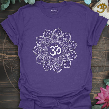 Om Mandala Tee Heather Purple T-Shirt