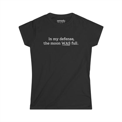 The Moon WAS Full Women's Tee Black