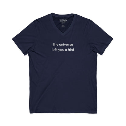 The Universe Left A Hint V-Neck Tee Navy V-neck