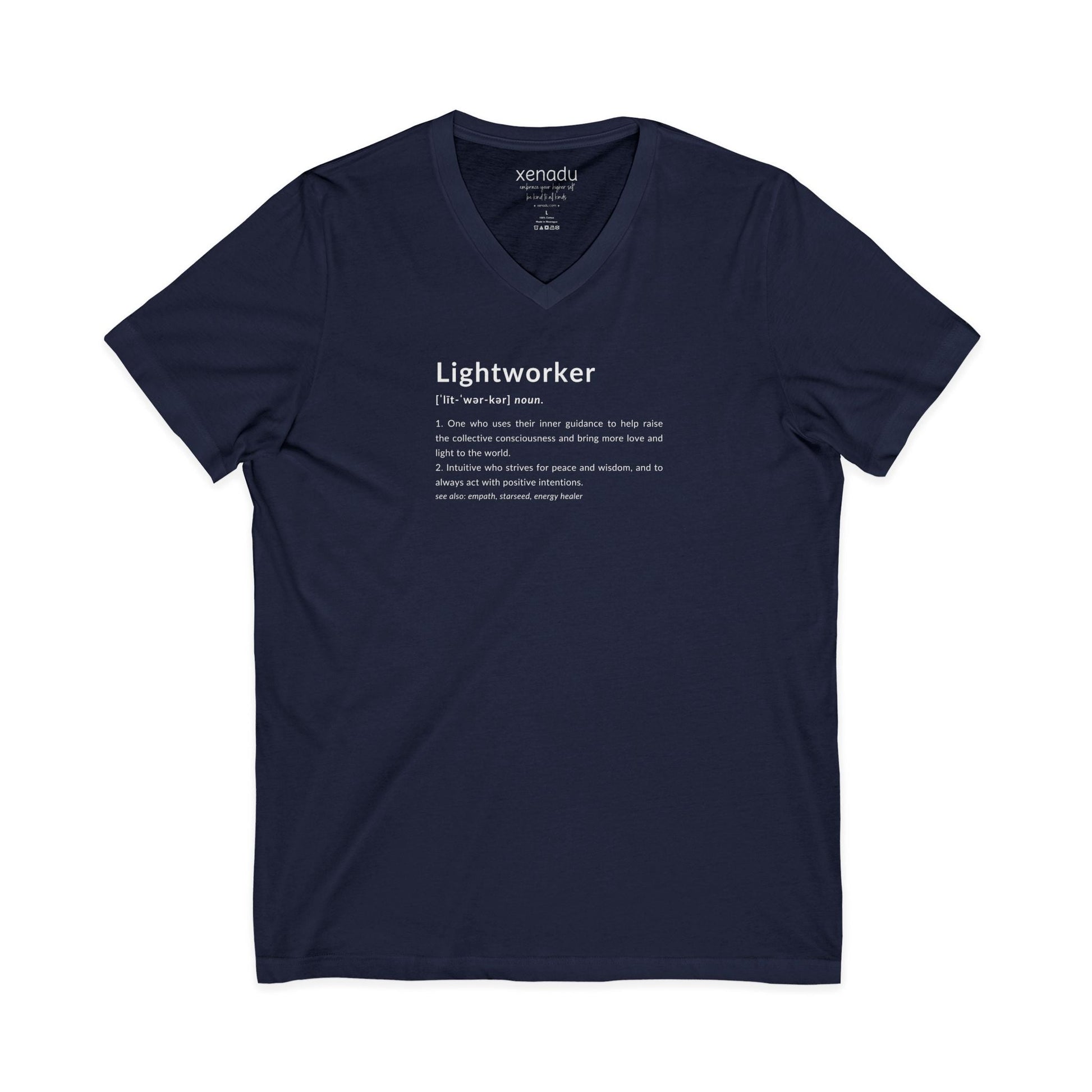 Lightworker Definition V-Neck Tee Navy V-neck