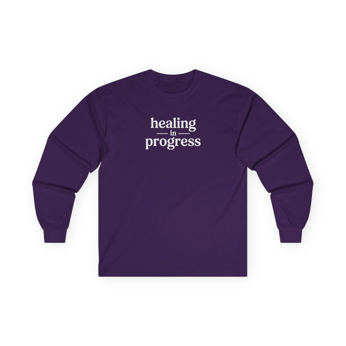 Healing in Progress Long Sleeve Tee Purple Long-sleeve