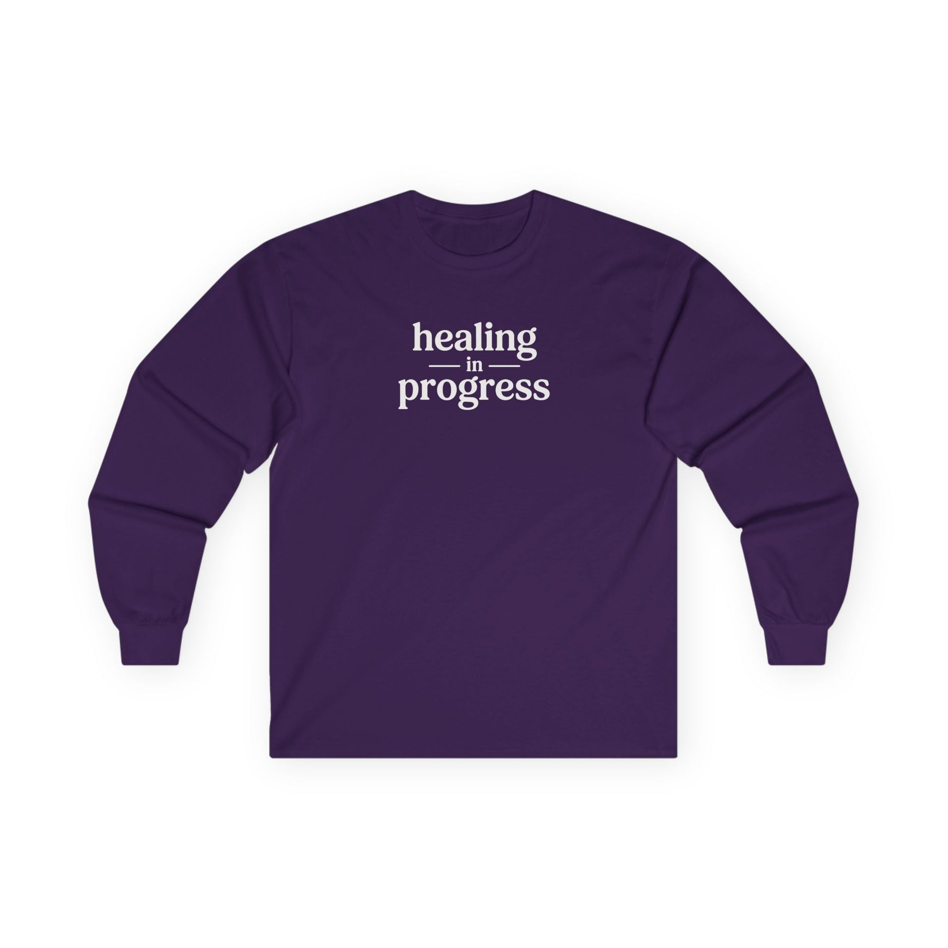 Healing in Progress Long Sleeve Tee Purple Long-sleeve