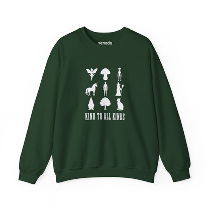 I'm Kind To All Kinds Sweatshirt Forest Green