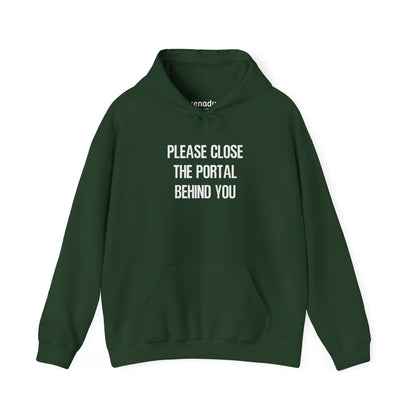 Close The Portal Hoodie Forest Green