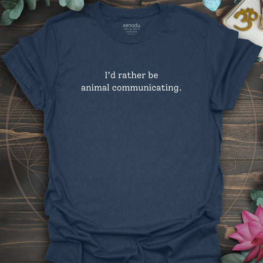 Animal Communicating Tee Heather Navy T-Shirt