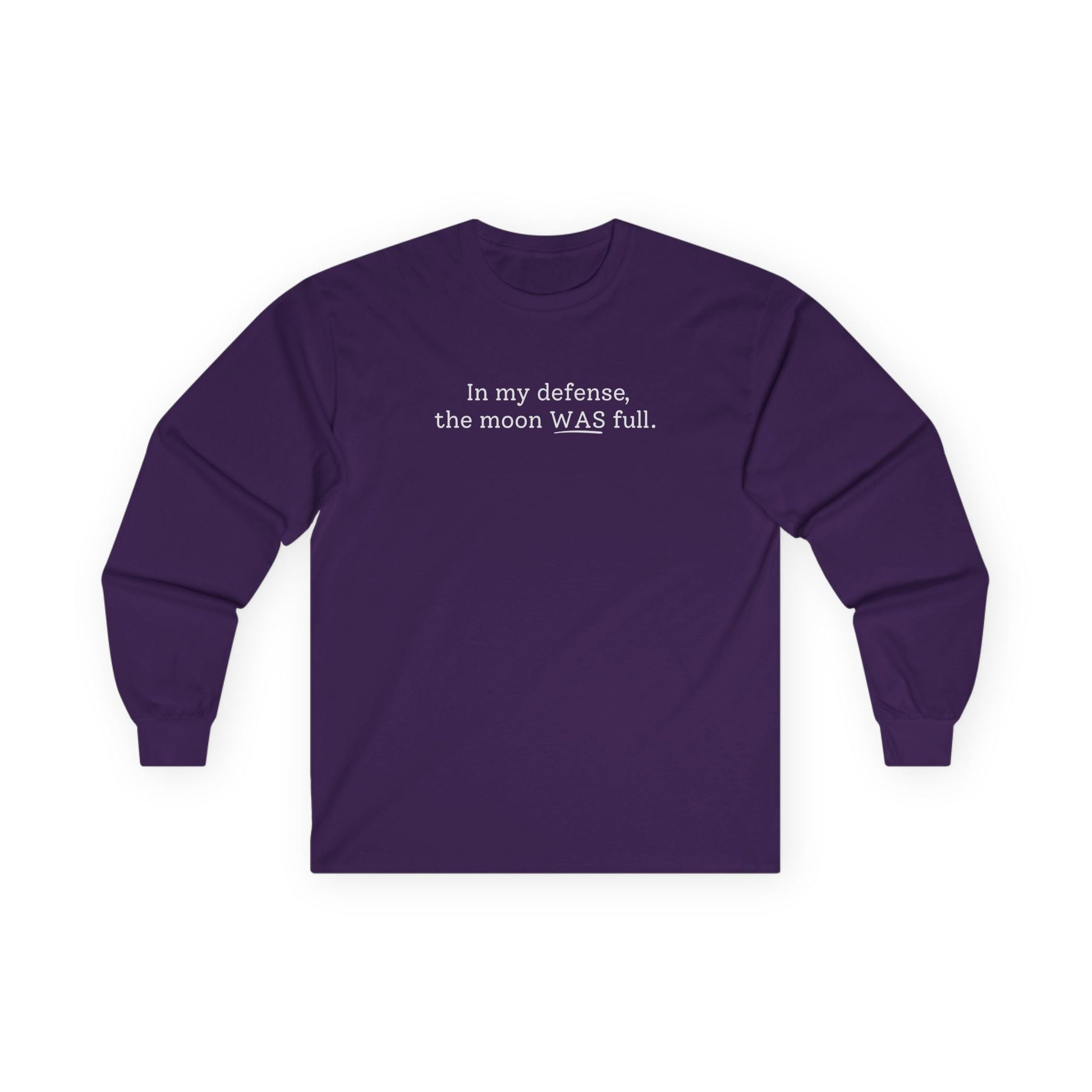 The Moon WAS Full Long Sleeve Tee Purple Long-sleeve