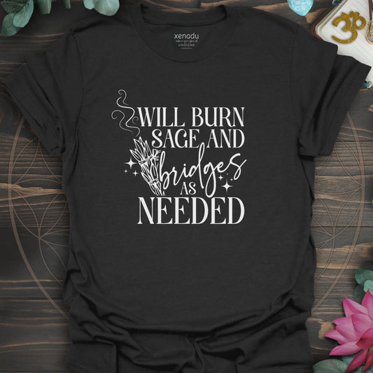 Will Burn Sage Tee Black T-Shirt