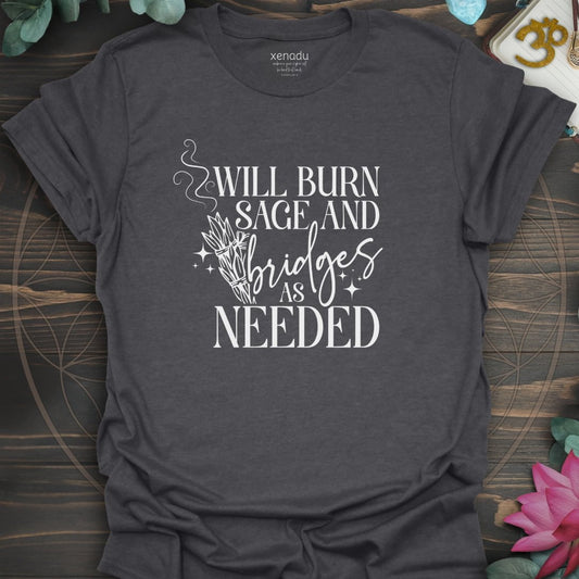 Will Burn Sage Tee Dark Heather Grey T-Shirt