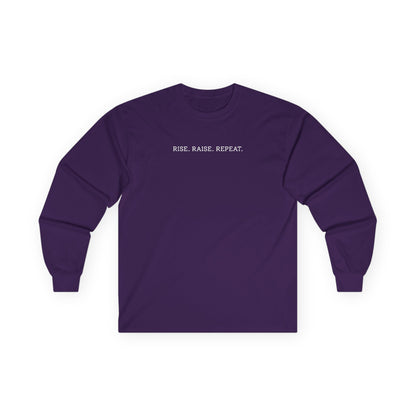 Rise Raise Repeat Long Sleeve Tee Purple