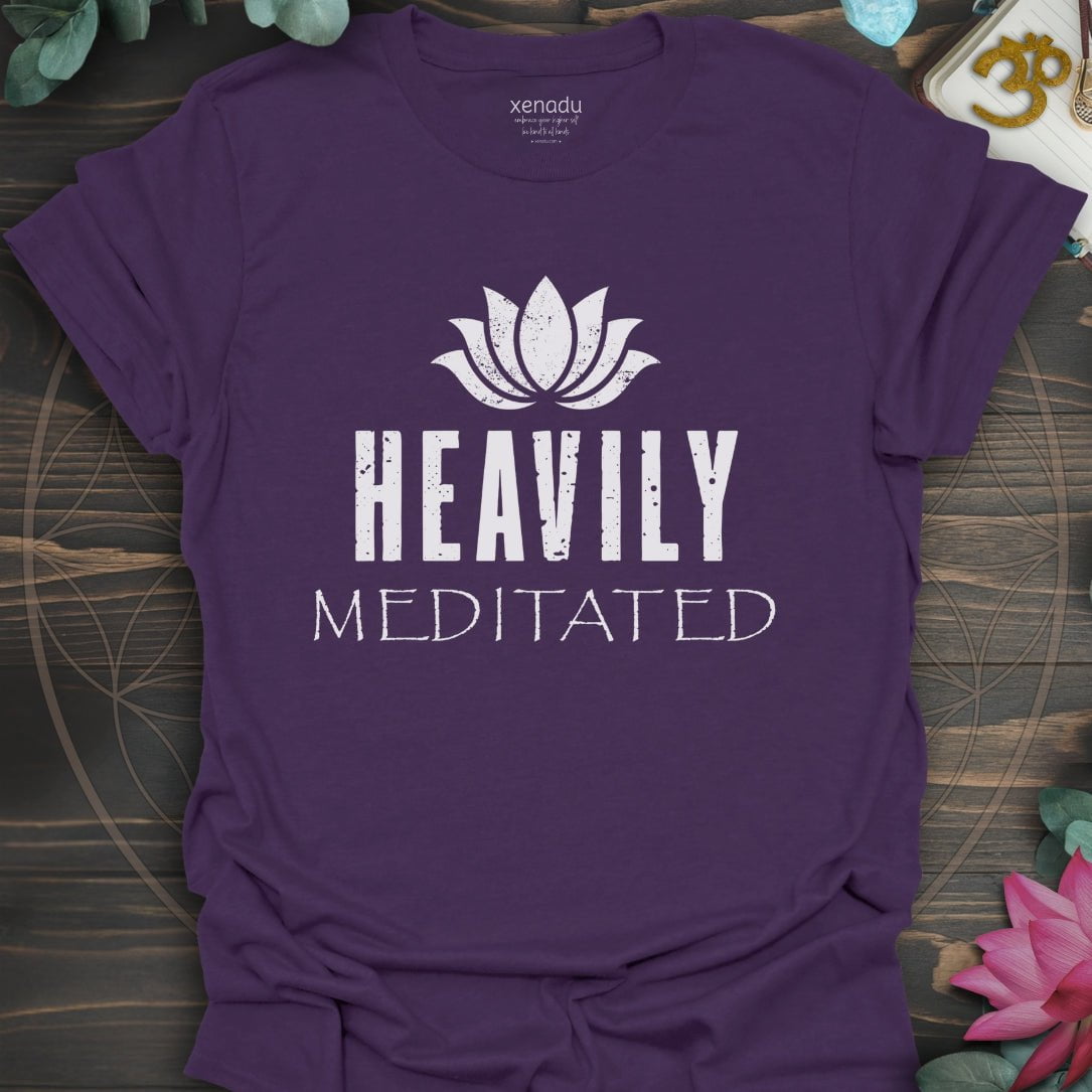 Heavily Meditated Tee Purple T-Shirt