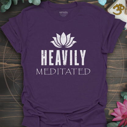 Heavily Meditated Tee Purple T-Shirt