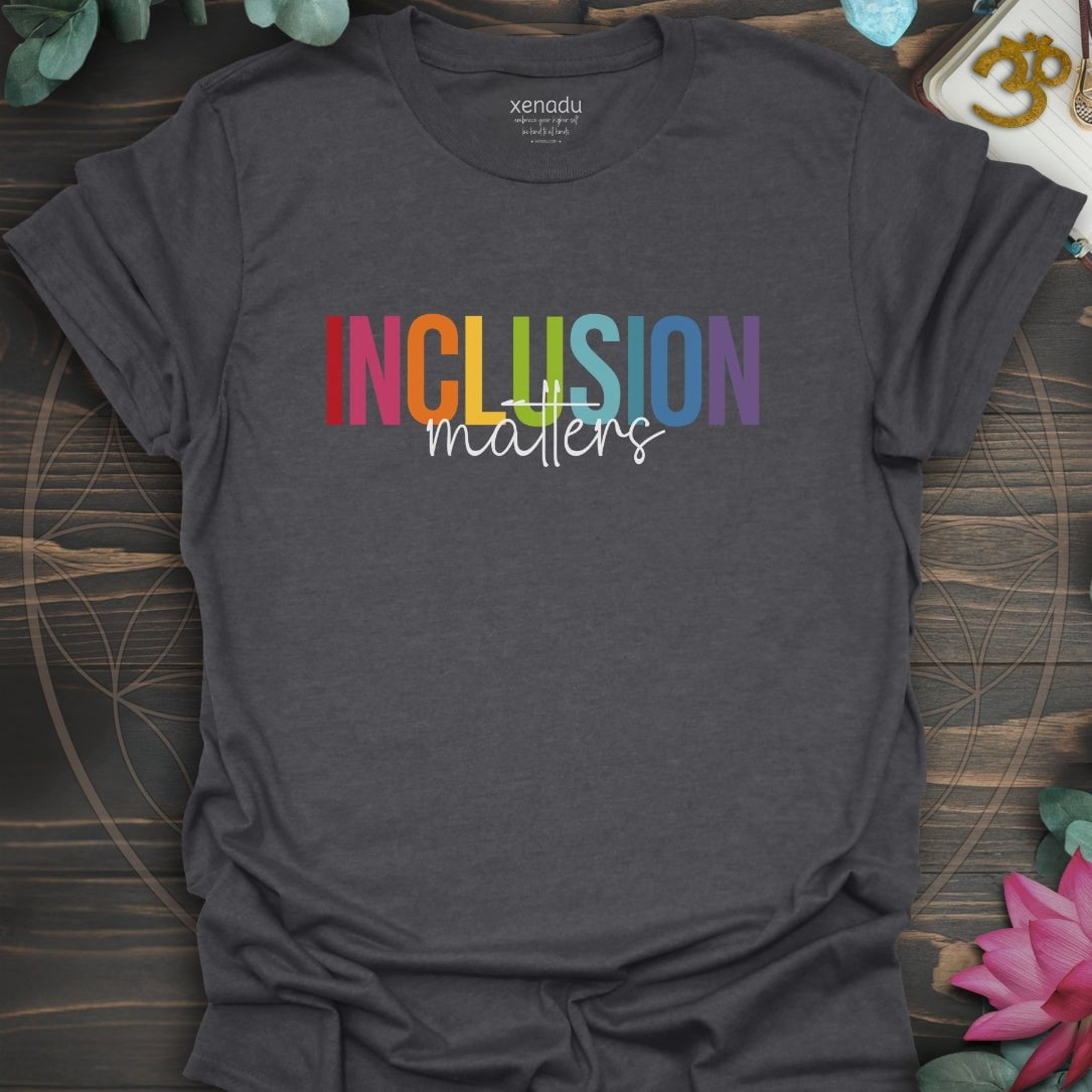 Inclusion Matters Tee Dark Heather Grey T-Shirt