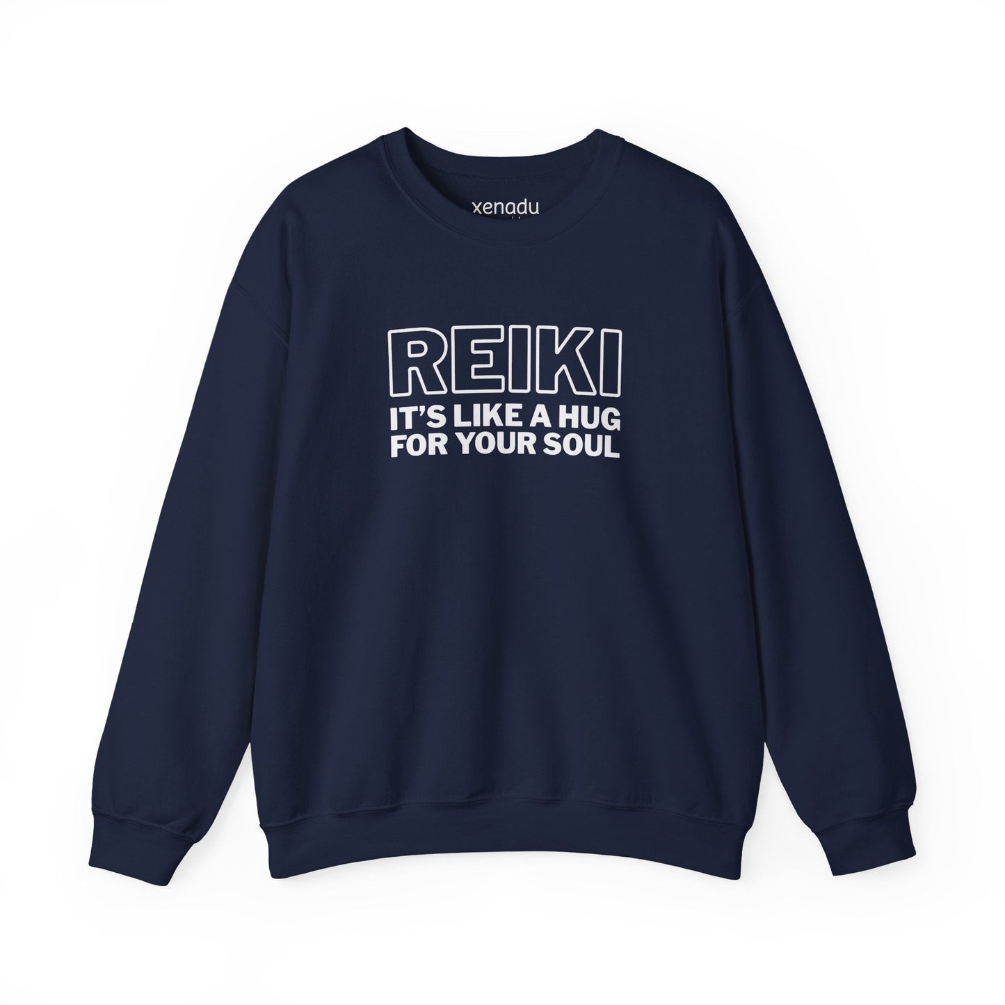Reiki is Like a Hug Sweatshirt Navy Sweatshirt