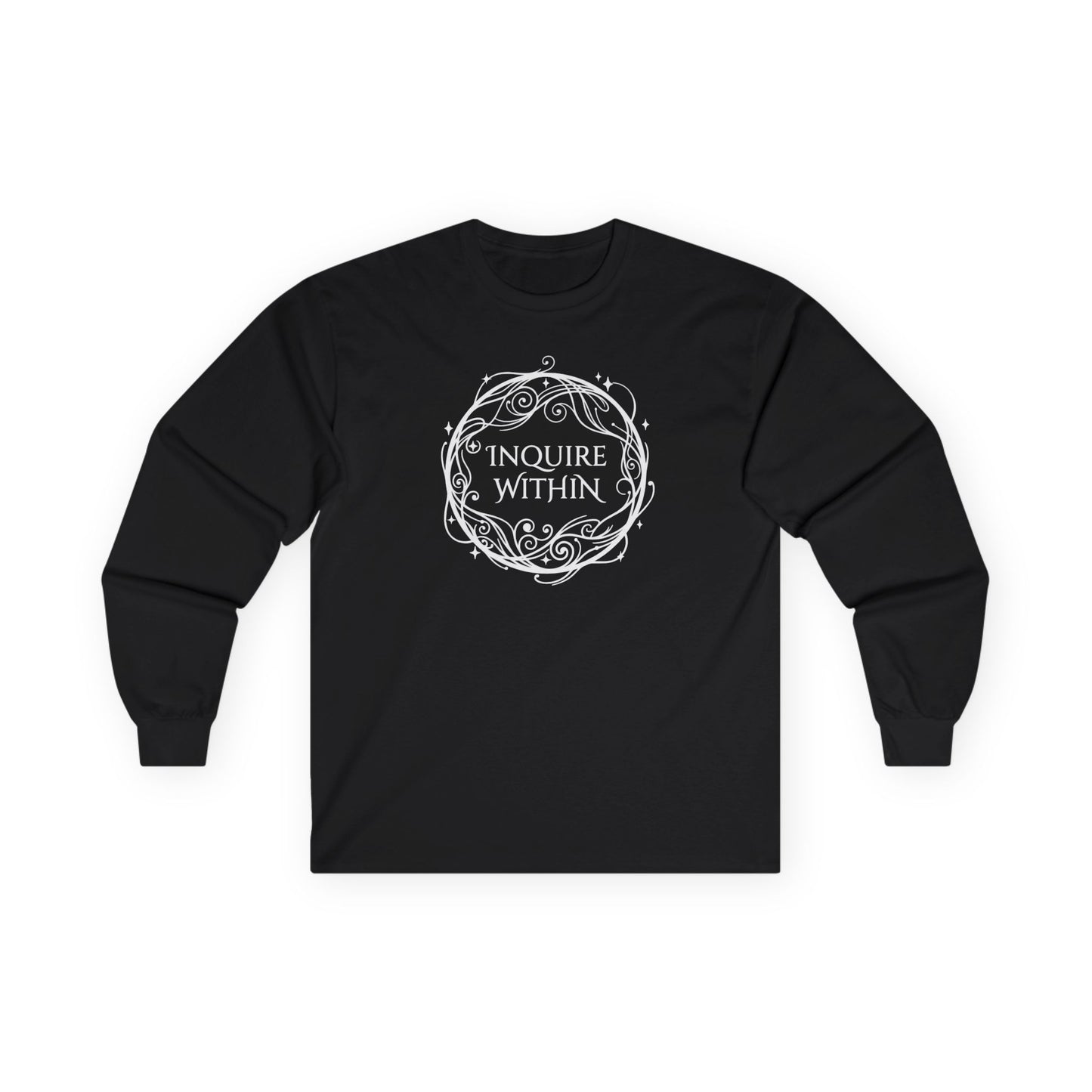 Inquire Within Long Sleeve Tee Black Long-sleeve