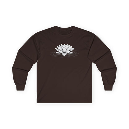 Floating Lotus Long Sleeve Tee Dark Chocolate Long-sleeve