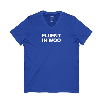 Fluent in Woo V-Neck Tee